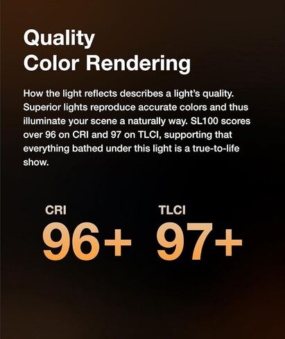 Godox SL100D LED Video Light,100W 5600K 32100Lux @1M CRI 96+TLCI 97 | +Bowens Mount Continuous Output Lighting,8 FX Effects 0-100% Brightness Studio Light, Multiple Control Methods in Kuwait