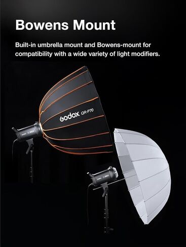 Godox SL100D LED Video Light,100W 5600K 32100Lux @1M CRI 96+TLCI 97 | +Bowens Mount Continuous Output Lighting,8 FX Effects 0-100% Brightness Studio Light, Multiple Control Methods in Kuwait