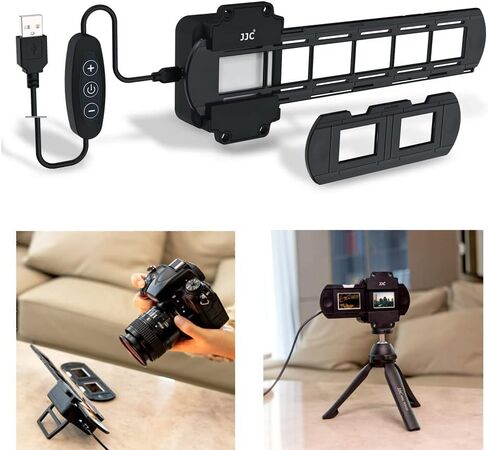 JJC 35mm Slide and Film Digitizing LED Backlight with 10-Level Brightness | CRI 95+, 6700K, Holds 35mm Film Strips & Mounted Slides, with Kickstand & 1/4" Screw Hole, for Negatives Scanning in Kuwait