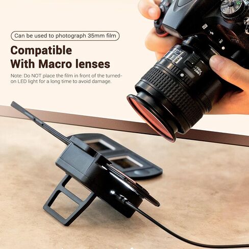 JJC 35mm Slide and Film Digitizing LED Backlight with 10-Level Brightness | CRI 95+, 6700K, Holds 35mm Film Strips & Mounted Slides, with Kickstand & 1/4" Screw Hole, for Negatives Scanning in Kuwait