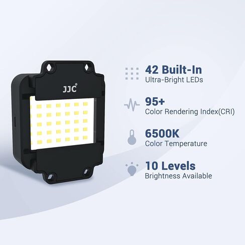 JJC 35mm Slide and Film Digitizing LED Backlight with 10-Level Brightness | CRI 95+, 6700K, Holds 35mm Film Strips & Mounted Slides, with Kickstand & 1/4" Screw Hole, for Negatives Scanning in Kuwait