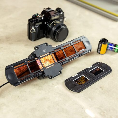 JJC 35mm Slide and Film Digitizing LED Backlight with 10-Level Brightness | CRI 95+, 6700K, Holds 35mm Film Strips & Mounted Slides, with Kickstand & 1/4" Screw Hole, for Negatives Scanning in Kuwait