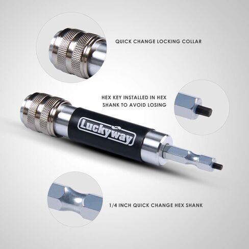 Luckyway Countersink Drill Bit Set #6, #8, #10 for Wood, Drill Counter Sink Flip Drive 3 in 1 Complete Unit Set, Including Philips2 Screw Bits 4-Piece in Kuwait