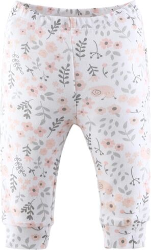 The Peanutshell 5 Pack Baby Girl Pants Set - 100% Cotton Toddler Pants for 0-24 Months Clothes for Toddlers & Babies - Flower in Kuwait