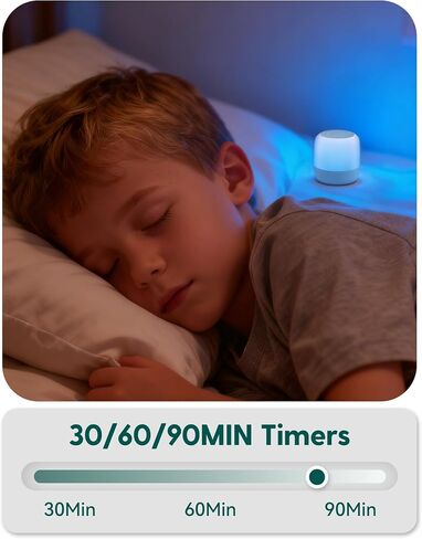 Babelio Pocket Glow White Noise Machine for Travel, 9-Color Light | 20 Non-Looping Sounds, USB-C Rechargeable, Auto-Off Timer, Last-Setting Memory, Compact Pocket Design in Kuwait