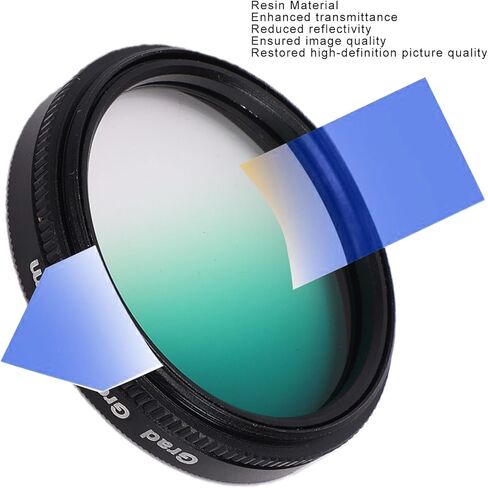 Diyeeni 37mm Gradual Green Filter, for Mirrorless DSLR Camera Lens with Aluminum Alloy Frame Graduated Color Filter in Kuwait