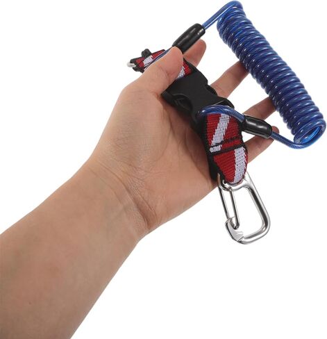Healeved Scuba Diving Lanyard with Quick Release Buckle for Dive Lights and Cameras, Stainless Steel Cable and TPU Webbing Strap, Ergonomic Design for Diving Scenarios and Underwater in Kuwait