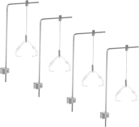 4pcs Adjustable Aquarium Light Holder Bracket for Fish Tank Lamp Stand, Aluminum Alloy Material with Clamp Range 6.5cm-11cm, Suitable for Freshwater and Saltwater Tanks, Quick Easy in Kuwait