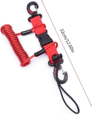 Scubas Diving Coiled Lanyard Release Clip Heavy Duty Antilost Underwater Spring Coiled Camera Strap for Dive Light Outdoor Accessories in Kuwait