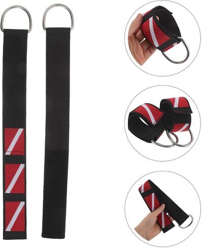 2pcs Adjustable Scuba Diving Wrist Strap with Stainless Steel D Ring and Nylon Webbing, Comfortable Fit Diving Gear Holder for Underwater Flashlight and Lights, for Boating in Kuwait