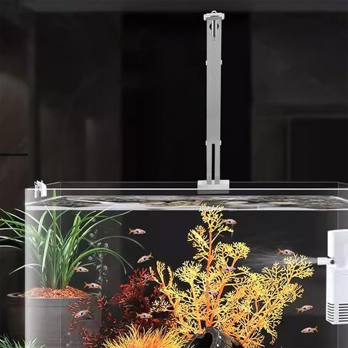 POPETPOP 2pcs Fish Tank Lamp Bracket Aquarium Light Stand Made of Sturdy Aluminium Alloy with Strong Bearing Capacity and Easy to Use Design, for Supporting Aquarium Lights on Glass Panels in Kuwait