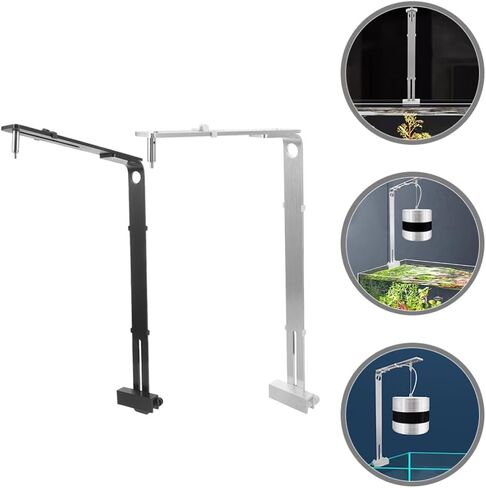 POPETPOP 2pcs Fish Tank Lamp Bracket Aquarium Light Stand Made of Sturdy Aluminium Alloy with Strong Bearing Capacity and Easy to Use Design, for Supporting Aquarium Lights on Glass Panels in Kuwait