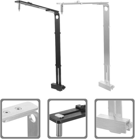 POPETPOP 2pcs Fish Tank Lamp Bracket Aquarium Light Stand Made of Sturdy Aluminium Alloy with Strong Bearing Capacity and Easy to Use Design, for Supporting Aquarium Lights on Glass Panels in Kuwait