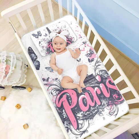 The Eiffel Tower and The Butterfly Cooling Baby Toddler Mattress 28" x 52" Breathable Pads for beds for Kids, Adult in Kuwait