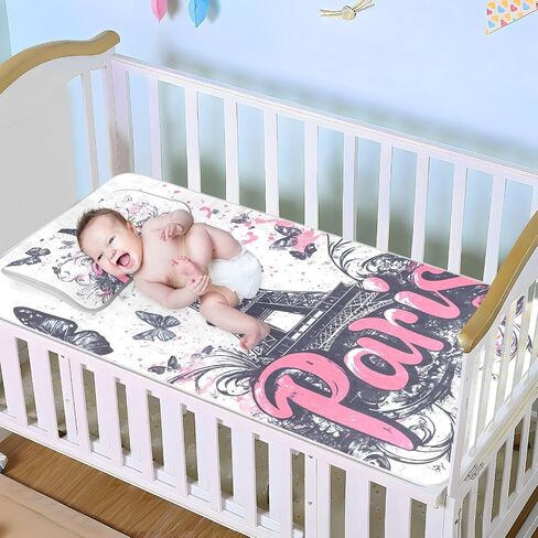 The Eiffel Tower and The Butterfly Cooling Baby Toddler Mattress 28" x 52" Breathable Pads for beds for Kids, Adult in Kuwait