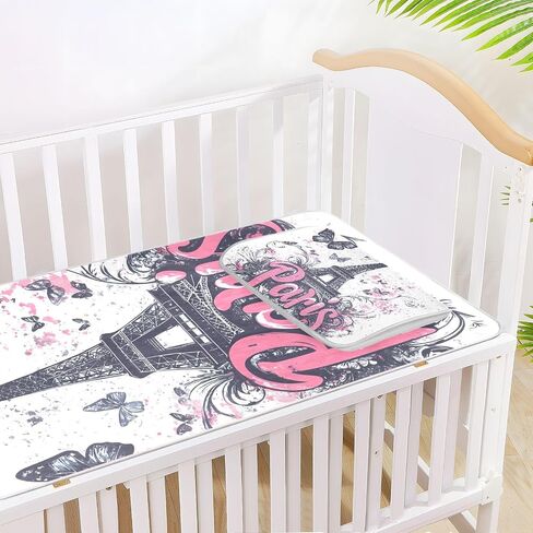 The Eiffel Tower and The Butterfly Cooling Baby Toddler Mattress 28" x 52" Breathable Pads for beds for Kids, Adult in Kuwait