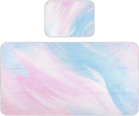 Blue-Pink Gradient Cooling Baby Washable Mattress 28" x 52" Absorbent Crib Padding for Sides for Kids, Adult in Kuwait
