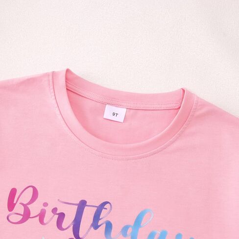 CM C&M WODRO Birthday Girl Shirt 1st 2nd 3rd 4th 5th 6th 7th 8th 9th 10th Mermaid T-Shirt Baby Girls B-Day Short Sleeve Tees in Kuwait