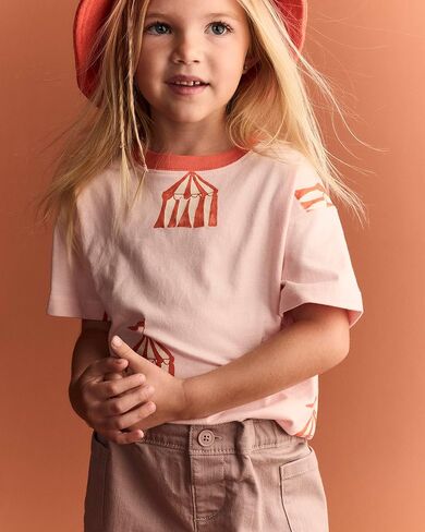 Otter Avenue Baby Girls' Short-Sleeve Relaxed Tee in Kuwait