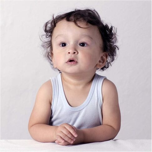 bambini Baby White Rib Knit Sleeveless Tank Top Shirt 6-Pack in Kuwait