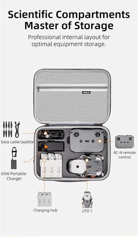 Nylon Storage Bag Case Compatible with DJI Lito 1, Portable Handheld Crossbody Shoulder Carrying Travel Bag for Lito 1 Drone Accessories in Kuwait