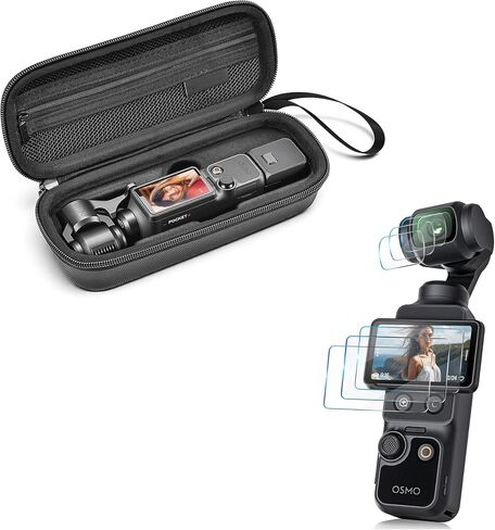 STARTRC PHOTO Carrying Case for DJI Osmo Pocket 4/3 with Tempered Glass Screen Protector in Kuwait