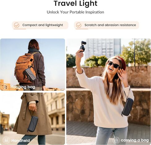 STARTRC PHOTO Carrying Case for DJI Osmo Pocket 4/3 with Tempered Glass Screen Protector in Kuwait