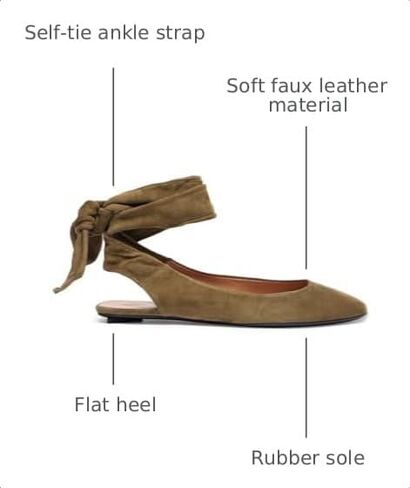 Lace up Ballet Flats for Women Closed Round Toe Slingback Flats with Ankle Strap Comfortable Casual Dressy Ballerina Shoes in Kuwait