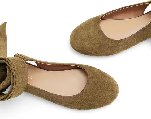 Lace up Ballet Flats for Women Closed Round Toe Slingback Flats with Ankle Strap Comfortable Casual Dressy Ballerina Shoes in Kuwait