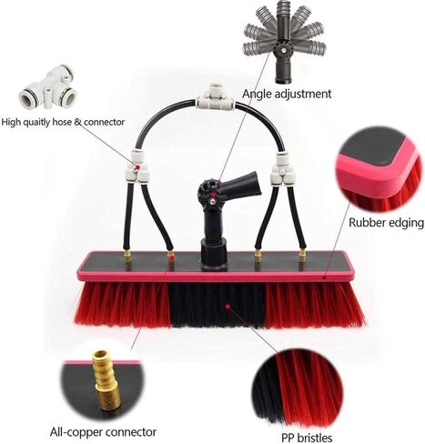 Professional Solar Panel Cleaning Brush with 3.6M-11M Extendable Pole Kit - Water-Fed Window Cleaner for Efficient Photovoltaic Panel Maintenance,36FT/10.8M in Kuwait