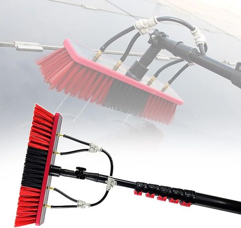 30FT Solar Panel Cleaning Brush Kit, Fed Window Cleaner for Efficient PV Panel Washing, Extendable 9M Reach, Essential Solar Maintenance Tool in Kuwait