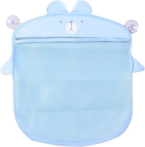 Mesh Bath Toy Storage, The bath toy holder for Bathtub Toys & Bathroom Organizer Bag- For Kids & Baby，Compatible with bath toy storage,with Two Complimentary Suckers(Shark) in Kuwait