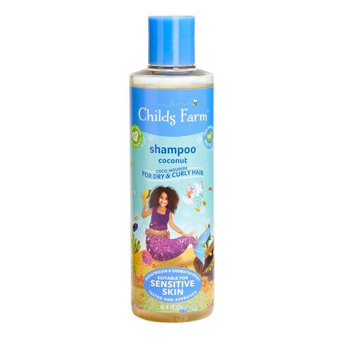 Childs Farm, Coco-Nourish Shampoo contains natural corn and coconut cleansers to gently clean and nourish hair leaving curls defined, 8.4 Fl Oz in Kuwait