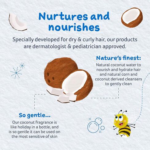 Childs Farm, Coco-Nourish Shampoo contains natural corn and coconut cleansers to gently clean and nourish hair leaving curls defined, 8.4 Fl Oz in Kuwait