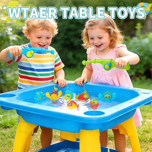 Baby Bath Toys, 26Pcs | Mold Free Bath Toys Toddler 2-4 for Fishing Game Toys | Colorful Water Table Pool Tub Toys for Toddlers & Kids| Floating Fishes Rod Net for Boys & Girls Gift in Kuwait