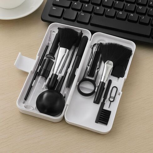 19-in-1 Universal Cleaning Kit for Computer Keyboard, Phone, Tablet and Camera Screen with Keycap Puller and Phone Holder in Kuwait