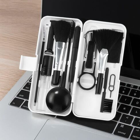19-in-1 Universal Cleaning Kit for Computer Keyboard, Phone, Tablet and Camera Screen with Keycap Puller and Phone Holder in Kuwait