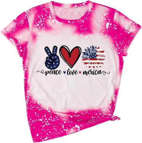 Betadog Kids Tie Dye T-Shirt,Children Hippies Senior Tie Dye Tee Tshirt for Boys Girls Independence Day Clothes in Kuwait