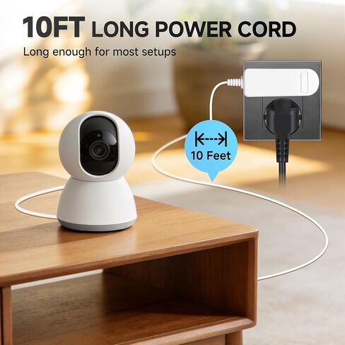 UL Listed 9V 1A 10ft Power Supply Adapter, DC 9W 1000mA Replacement Power Cord for TP-Link Tapo Camera C100 C200 C210 C210-A C310 C310-A C320WS C100/A TC70,T090060-2B1 Replacement Charger-Tip Positive in Kuwait