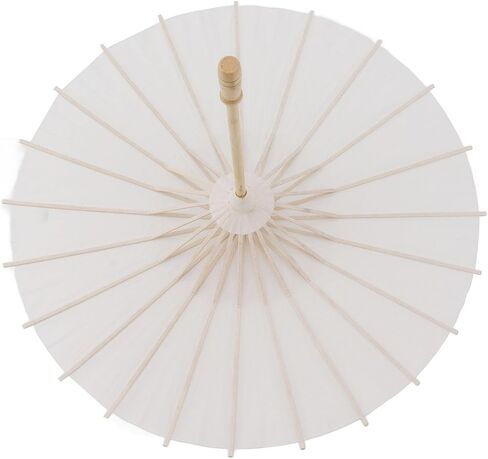 Kids Paper Parasol, Elegant White DIY Paper Umbrellas for Decoration and Art, Perfect for Parties and Photography, and, 1 Unit in Kuwait