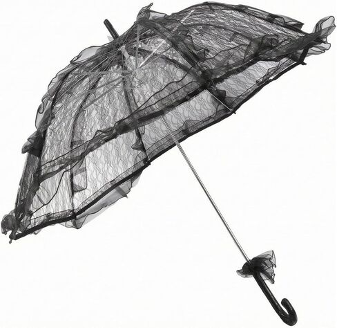 Gralara Vintage Lace Parasol Edge Decorative Parasol Lightweight Fashion Accessory for Bride in Kuwait