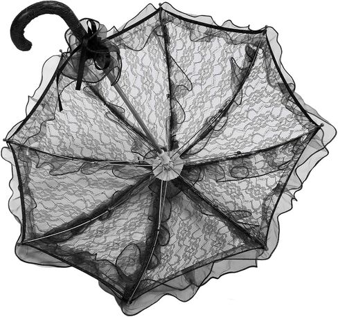 Handmade Lace Parasol Umbrella for Wedding Photography, 23.6" Vintage Bridal Prop in Kuwait
