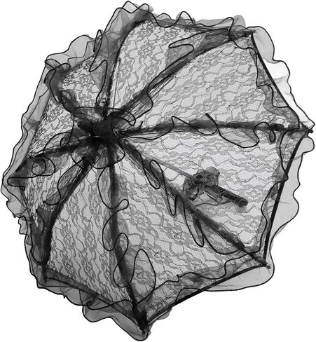 Handmade Lace Parasol Umbrella for Wedding Photography, 23.6" Vintage Bridal Prop in Kuwait