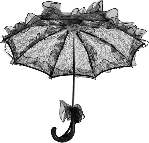 Handmade Lace Parasol Umbrella for Wedding Photography, 23.6" Vintage Bridal Prop in Kuwait