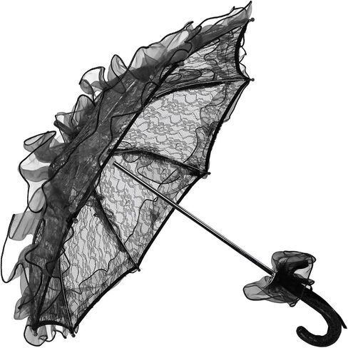 Handmade Lace Parasol Umbrella for Wedding Photography, 23.6" Vintage Bridal Prop in Kuwait