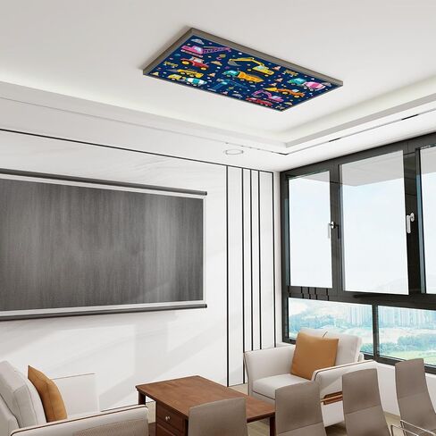 6 Pack Light Covers for Ceiling Lights Magnetic Fluorescent Light Covers for Classroom Childish seamless building equipment Creative kids for fabric textile Ceiling Lamp Shade for Home Office School in Kuwait