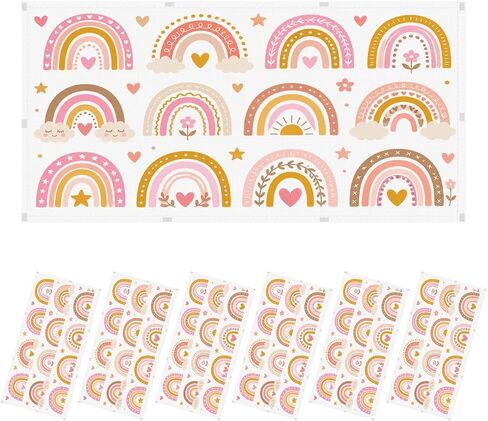 6 Pack Light Covers for Ceiling Lights Magnetic Fluorescent Light Covers for Classroom Baby Set Kids Pastel Shapes Drawn Cute Ceiling Lamp Shade for Home Office School in Kuwait