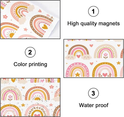 6 Pack Light Covers for Ceiling Lights Magnetic Fluorescent Light Covers for Classroom Baby Set Kids Pastel Shapes Drawn Cute Ceiling Lamp Shade for Home Office School in Kuwait