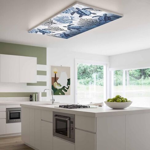 Fluorescent Light Covers, Coastal Sea Turtles Magnetic Light Covers for Ceiling Lights, Summer Coral Ocean Beach Gradient Blue Fluorescent Ceiling Shade for Classroom Bedroom Office 4x2Ft x 3PCS in Kuwait