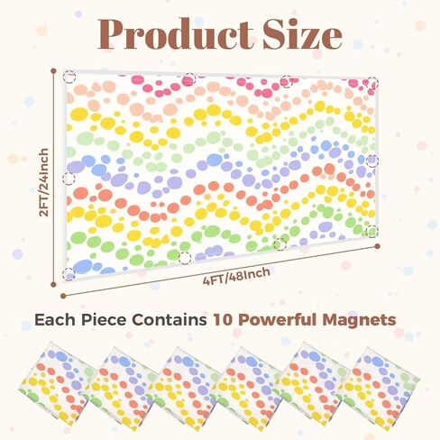 6 Pack Fluorescent Light Covers for Ceiling Lights Rainbow seamless zigzag Seamless pastel colorful lines from dots Kids Decorative Magnetic Light Cover Light Filters for Classroom Office Home in Kuwait